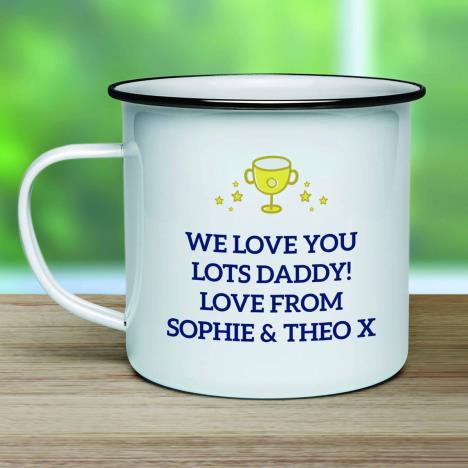 Personalised Peppa Pig Number 1 Daddy Enamel Mug Extra Image 2